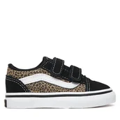Buty dla dziewczynek - Tenisówki Vans Old Skool V VN000EE1YY61 Brązowy - miniaturka - grafika 1