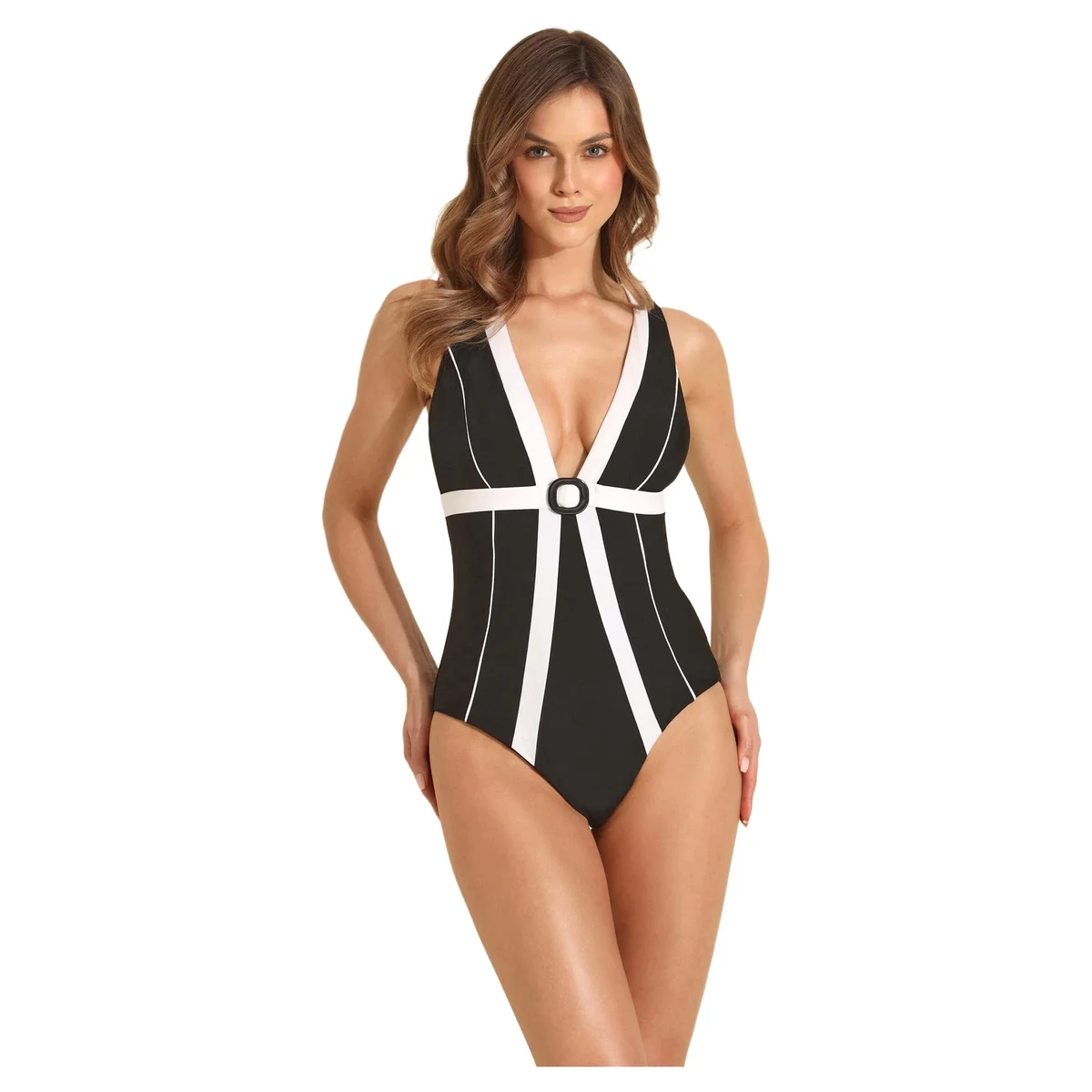 Kostium kąpielowy jednoczęściowy modelujący czarny M Samar Marilyn