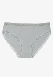 Jasnoniebieskie Bawełniane Majtki Figi Ozdobione Koronką Talirella - Majtki damskie - miniaturka - grafika 1