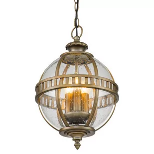 Wisząca lampa na taras Halleron KL-HALLERON-8M-BU Kichler kula IP44 brąz przezroczysty - Lampy sufitowe - miniaturka - grafika 1