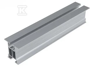 Profil aluminiowy bez ścianek bocznych z kanałem na śrubę teową i wpust, dł. 3540mm - Akcesoria do kolektorów i fotowoltaiki - miniaturka - grafika 1