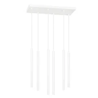 Lampy sufitowe - Lampa wisząca Selter biała 6xG9x8W wym: 120 x 59 cm aluminium Emibig - miniaturka - grafika 1