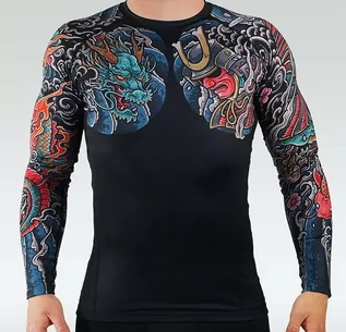 Koszulki sportowe męskie - Ground Game Rashguard "Bushido" 3.0 Długi Rękaw - grafika 1