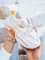 Sneakersy damskie - Sneakersy damskie ORIS beżowe Dstreet ZY0098-37 - miniaturka - grafika 1