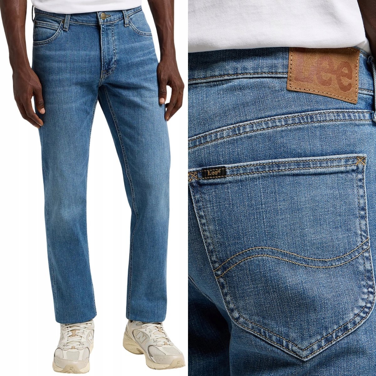 Lee DAREN Highland proste męskie spodnie jeansowe z niższym stanem W46 L34