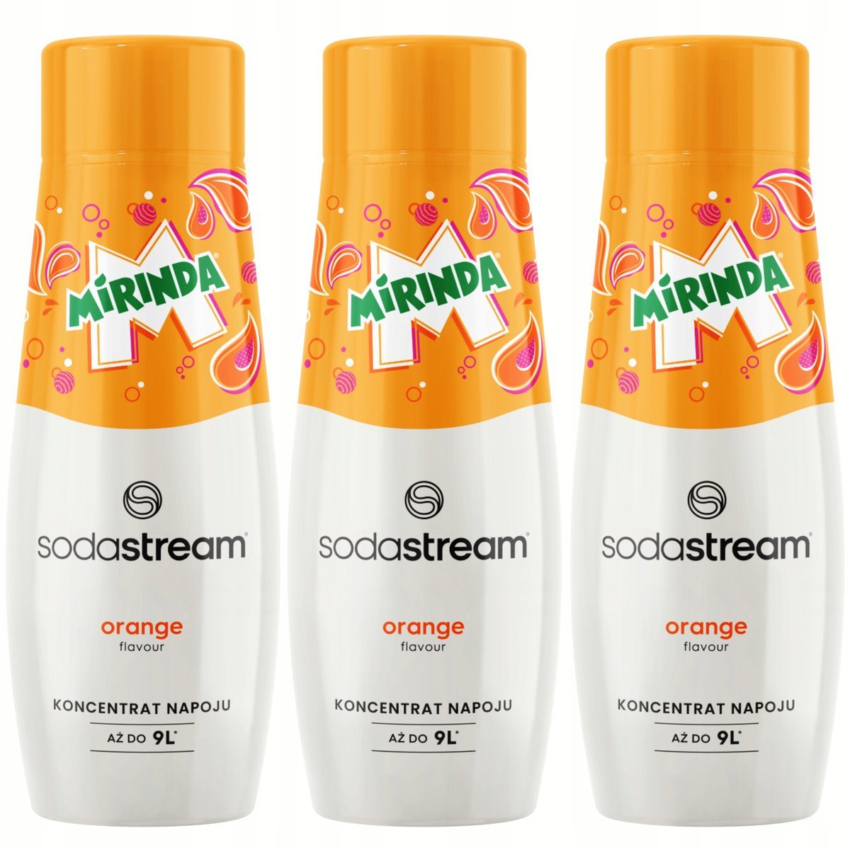 Zestaw syropów SodaStream Mirinda koncentrat 3x 440ml do saturatora Terra