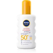 Balsamy i kremy do opalania - Nivea Sun Protect & Sensitive spray ochronny do opalania SPF 50 200 ml - miniaturka - grafika 1