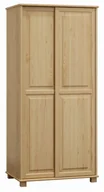 Dom i wnętrze OUTLET - Outlet - Szafa drewniana 2D nr6 drzwi przesuwne wieszak S90 sosna - miniaturka - grafika 1
