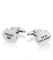 Spinki do mankietów i krawatów - Spinki do mankietów X2 Trust me I'am in Army - miniaturka - grafika 1
