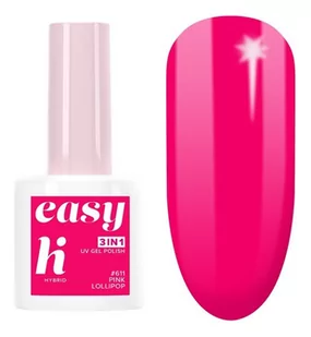 Hi Hybrid Lakier hybrydowy Easy 3w1 Lunapark #611 Pink Lollipop 5ml - Lakiery hybrydowe - miniaturka - grafika 1