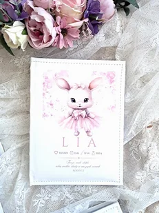 ALBUM MYSZKA z metryczką dedykacją, prezent na chrzest, roczek, święta - Pamiątka Chrztu Świętego - miniaturka - grafika 1