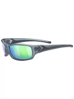 Okulary przeciwsłoneczne - Uvex Okulary sportowe "Sportstyle 211" w kolorze niebiesko-szarym - grafika 1