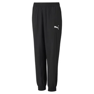 Młodzieżowe spodnie dresowe z tkaniny Active PUMA Black - Odzież sportowa dziecięca - miniaturka - grafika 1