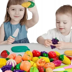 Warzywa do krojenia 38 elementów owoce do Kuchni dziecięcej deska - Zabawy w naśladowanie dorosłych - miniaturka - grafika 1