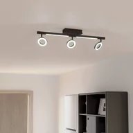 Lampy sufitowe - Spot LED Cardillio 2 czarny trzy pierścienie - miniaturka - grafika 1