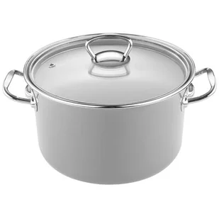 Fl1 GARNEK EMALIOWANY PRIMARIO Z/P PROSTY SZARY 22CM 5,3L 000-GAR-502/22/SS/S - Garnki - miniaturka - grafika 1