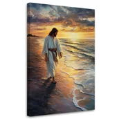 Obrazy i zdjęcia - Feeby Obraz religijny, Jezus Chrystus idący po wodzie 70x100cm - miniaturka - grafika 1