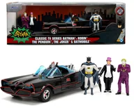 Samochody i pojazdy dla dzieci - Auto metalowe 1966 Classic Batmobile Deluxe 1:24 z figurkami Batman 253215011 Jada - miniaturka - grafika 1