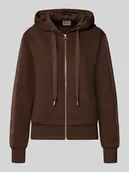 Bluzy damskie - Bluza rozpinana z kapturem - miniaturka - grafika 1