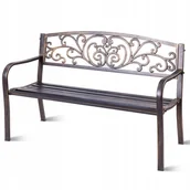 Ławki ogrodowe - Costway Żeliwna ławka ogrodowa parkowa 3-osobowa  OP70766CP - miniaturka - grafika 1