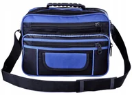Teczki i aktówki - G3-22 GRANATOWA TORBA MĘSKA NA RAMIĘ DO PRACY POZIOMA TECZKA 42x32x18cm 25L - miniaturka - grafika 1