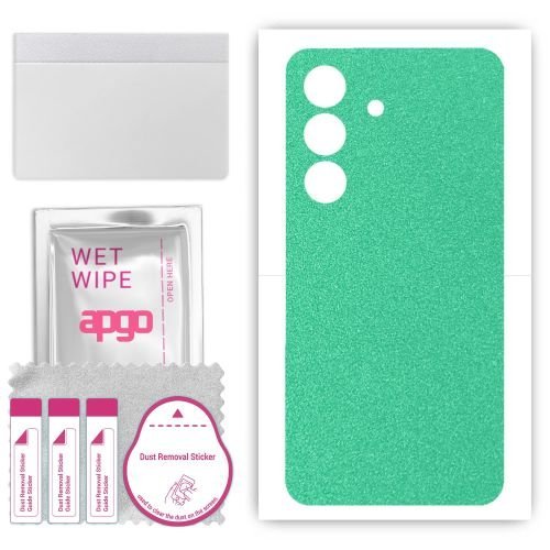 folia naklejka skórka strukturalna na TYŁ do Samsung Galaxy S24 - Seledynowy Pastel Matowy - apgo SKINS