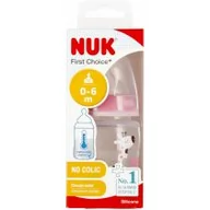 Butelki dla niemowląt - Nuk Butelka First Choice+ (PP) z silikonowym smoczkiem, 0-6 mies., z kontrolą temperatury 150 ml - miniaturka - grafika 1