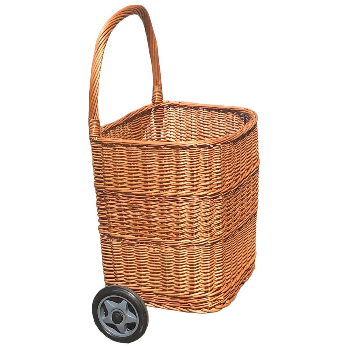Wiklinowy kosz transportowy z kółkami