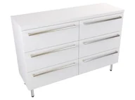 Szafki łazienkowe - Szafka Stojąca Z Blatem ATH 120 cm DUO - Biały Mat - Uchwyty Stal Szczotkowana - miniaturka - grafika 1