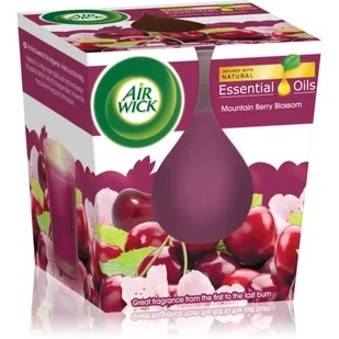 Air Wick Essential Oil Mountain Berry Blossom świeczka zapachowa 105 g - Świece - miniaturka - grafika 1