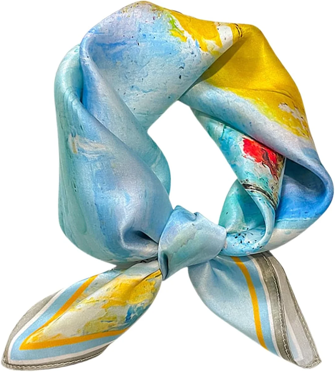 SZAL DAMSKI 185X65CM JEDWABNY CHUSTA APASZKA KWIATY MIĘKKI WIELOFUNKCYJNY