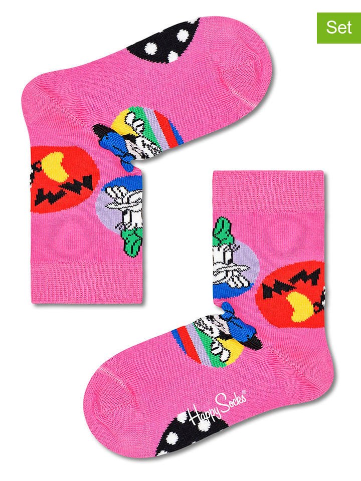 Happy Socks Skarpety (2 pary) w kolorze różowym