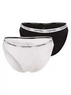 Majtki damskie - Calvin Klein - Figi damskie pakowane po 3 szt., czarny|biały - miniaturka - grafika 1