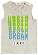Koszulki i topy damskie - Koton Koszulka chłopięca z nadrukiem Crew Neck Tank Top, szary (023), 6-7�lat - miniaturka - grafika 1