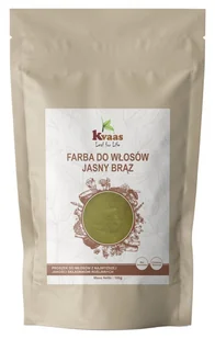 KVAAS FARBA HENNA DO WŁOSÓW JASNY BRĄZ 100g - Farby do włosów i szampony koloryzujące - miniaturka - grafika 1