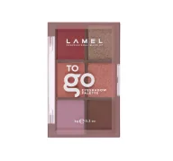 Cienie do powiek - LAMEL - TO GO Eyeshadow Palette - Mini paleta 6 cieni do powiek - 404 Burgundy - 6 g - miniaturka - grafika 1