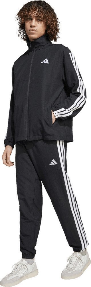 Dres męski adidas Sportswear Basic 3-Stripes Woven TT Track Suits czarny JI8849 XL