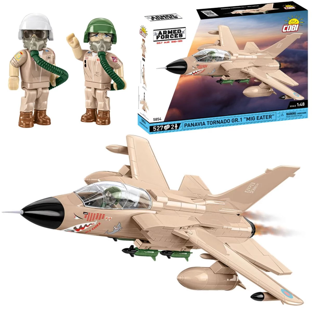 COBI 5854 SAMOLOT PANAVIA TORNADO GR.1 MIG EATER MYŚLIWIEC 2 FIGURKI