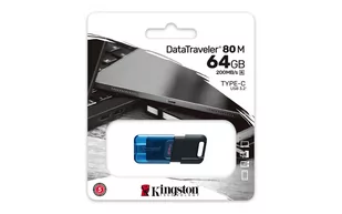 Kingston 64GB DataTraveler 80 M 200MB/s USB-C 3.2 Gen 1 - Pendrive - miniaturka - grafika 1