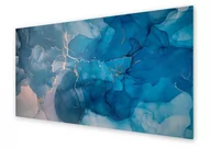 Dekoracje domu - Panel kuchenny HOMEPRINT Niebiesko złoty marmur 120x60 cm - miniaturka - grafika 1