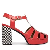 Sandały damskie - Sandały Fly London Evitfly P145452 Czerwony - miniaturka - grafika 1