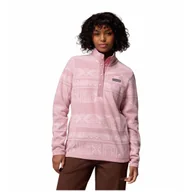 Bluzy sportowe damskie - Bluza damska Columbia Benton Springs™ Printed Half Snap Rozmiar: M / Kolor: różowy - miniaturka - grafika 1