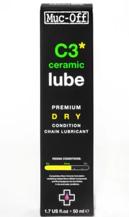 Muc-Off Olejek ceramiczny do łańcucha na suche warunki C3 DRY Ceramic Lube / Opakowanie: 50 ml 871 - Części rowerowe - miniaturka - grafika 1