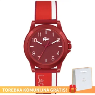 Zegarek Dziecięcy zegarek Lacoste Rider 2030047 czerwony - Zegarki damskie - miniaturka - grafika 1