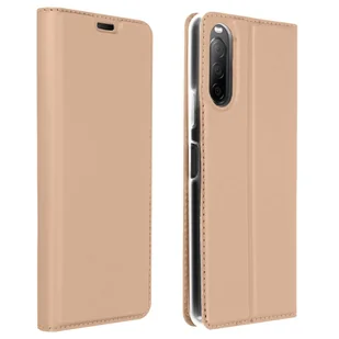 Wąskie etui z klapką, seria Business do Sony Xperia 10 2 - Różowe złoto - Etui i futerały do telefonów - miniaturka - grafika 1