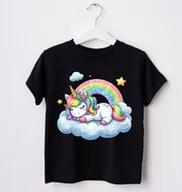Koszulki dla dziewczynek - Koszulka dla dziewczynki z unicornem uni4 - miniaturka - grafika 1