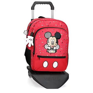 Plecaki szkolne i tornistry - Disney It´s a Mickey Thing plecak szkolny z wózkiem, czerwony, 30 x 38 x 12 cm, poliester, 13,68 l - grafika 1