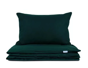 Pościel dziecięca 100x135 bawełniana zieleń butelkowa z plecaczkiem - Pościel dla dzieci Pościel dziecięca 100x135 bawełniana zieleń butelkowa z plecaczkiem - Pościel dla dzieci - miniaturka - grafika 1