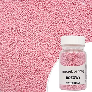 Posypka cukrowa MACZEK PERŁOWY RÓŻOWY Sweet Decor, 50 g - Dodatki do ciast w proszku - miniaturka - grafika 1