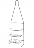 Półki łazienkowe - CARL SILVER Półka łazienkowa15x9,5x46cm 2 półki + 2 wieszaki - miniaturka - grafika 1